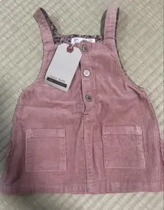 【新品】ZARA ザラ　コーデュロイ　ジャンパースカート　ピンク　80㎝