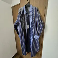 FRAPBOIS フラボア　青系ストライプ シャツワンピース