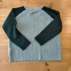 Croisière グレー/ブラック ラグランニットセーター 柔らか