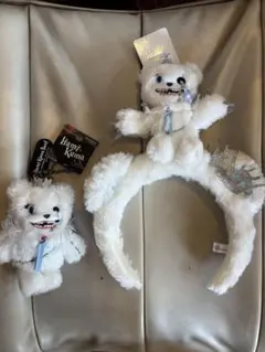 USJハニクマカチューシャ、キーチェーン4点セット　｛新品未使用］