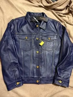 未使用 CAPHENY レザーGジャン 本革ライダースジャケット vintage