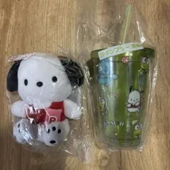 はぴだんぶい一番くじ ポチャッコ ぬいぐるみ タンブラー セット