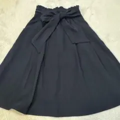 【MAJESTIC LEGON】紺リボン付き フレアスカート