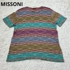 MISSONI/ミッソーニ/イタリア製/カラフルボーダーカットソー/Tシャツ42 MISSONI - MISSONI/ミッソーニ/イタリア製/カラフルボーダーカットソー