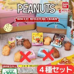 PEANUTS ビスケットミニチュアチャーム＜4種セット＞④