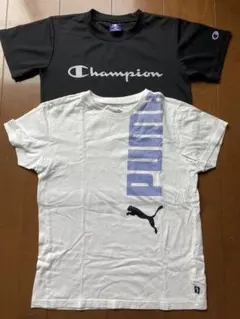 Champion & Puma ロゴ入りTシャツ2枚セット