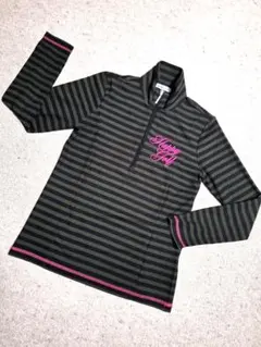【極美品】♥FILA GOLF♥レディース ハーフジップボーダー長袖シャツ　M