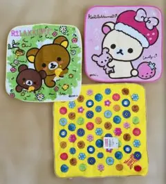 新品未使用✮リラックマ・コリラックマ他 タオルハンカチ3枚セット