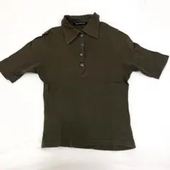 NICE CLAUP ポロシャツ 半袖 カーキ
