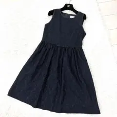 ロペピクニック　総レースワンピース　ネイビー　セレモニー　ノースリーブ　38