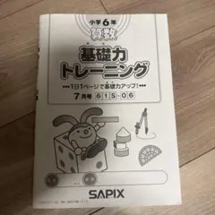 SAPIX 小学6年 算数 基礎力トレーニング 7月号