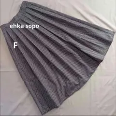 ehka sopo チェック柄 前面のみハーフプリーツスカートF