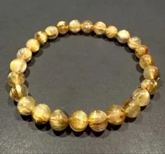 太陽放射ルチル×ギベオン隕石｜金運ブレスレット 7mm / 内径17.5cm