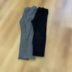 UNIQLO 100サイズ レギンス 3点セット グレー 黒