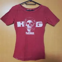 HYSTERIC GLAMOUR ヒス スカルプリント 半袖Tシャツ 赤 レッドのサムネイル