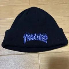 【少し早めの週末セール！】THRASHER フレイム柄ビーニー