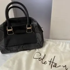 コールハーン　Cole Haan ハンドバッグ パイソン型押し ブラック