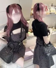 honeymew ドットチュールカラーワンピース ミシェルマカロン ピンク ミシェルマカロン Honey Mew ドットチュールカラーワンピース