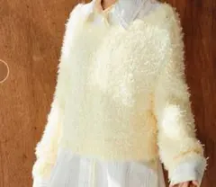 SNIDEL ミックスヤーンニットプルオーバー