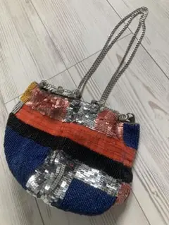 ZARA スパンコール　ポーチバック