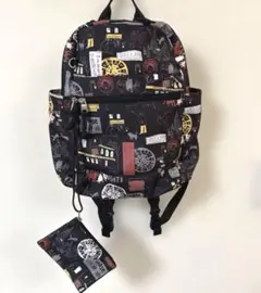 マンハッタンナーズ　キッズ　リュック　総柄　バッグパック　ネコ