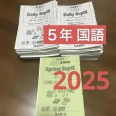 ㉒AB 新品　サピックス　SAPIX 5年　国語　春期講習　スプリングサピックス SAPIX 小5 国語 スプリングサピックス H52-01〜03 2019 計3冊