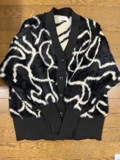 アダムエロペ フェザーヤーンニット　カーディガン