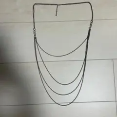 ネックレス チェーン 4連 ヴィンテージ感 ロング