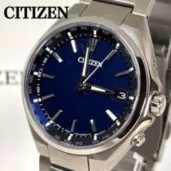 【稼動 付属品有】CITIZEN メンズ腕時計 アテッサ ソーラー電波 QZ