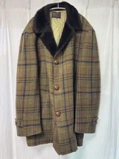 PENDLETON ウールジャケット チェック柄 ボア襟のサムネイル