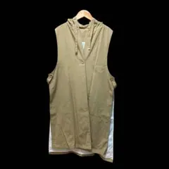 ALLUMETTE アリュメット サイドスリットロングベストジレ カーキ M-L