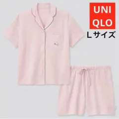 UNIQLO ピーナッツ スヌーピー エアリズムパイルパジャマ L ピンク 上下のサムネイル