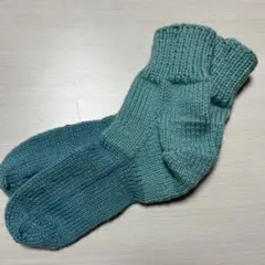 手編み靴下　118 ウール100%