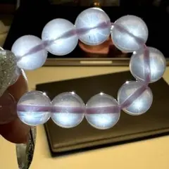 高品質❗️モザンビーク産 六芒星ローズクォーツ 天然石9.4mmブレスレット