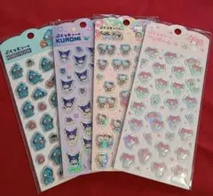 サンリオ　ぷくっとシール　4種　ハローキティ　マイメロ　クロミ　ハンギョドン