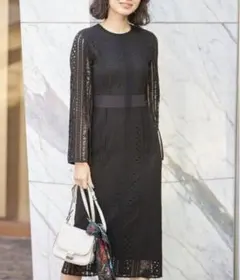 アンドドットノスタルジア ワンピース オケージョン ブラックドレス