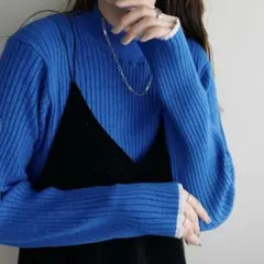 discoat もちもちリブパイピングハイネック