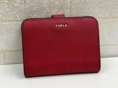 ★正規品★FURLA フルラ レザー 二つ折り財布 赤
