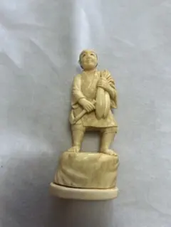 根付(netsuke)】陶器 瑠璃鉄釉鉄拐仙人根付 江戸時代 - メルカリ
