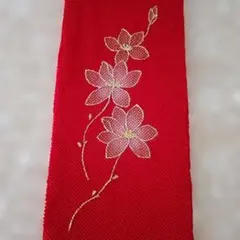 振り袖用　帯揚げ　総絞り　正絹　保管品