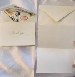ありがとう Thank you メッセージ　カードセット 羽根模様ボックス付き