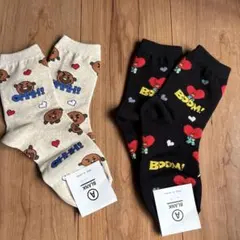 カムバック！新品！bt21ソックスセット　TATA &SHOOKY テテ　シュガ