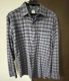 UNIQLO チェック柄長袖ネルシャツ（コットン）