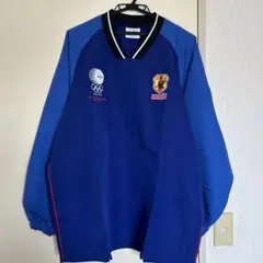 新品タグ付】90s 日本代表 ピステ上のみ L asics JFA公式 青 - メルカリ