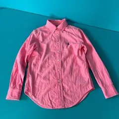1157ポロ ラルフ ローレン 長袖ボタンダウンシャツ 8号 ピンク