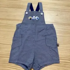 familiar ストライプ刺繍オーバーオール 80センチ