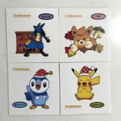 ピカチュウ　ポッチャマ　ポケモンパン　デコキャラシール　214弾　4枚