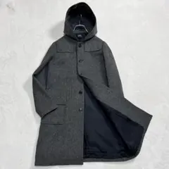 美品『A.P.C』90'sフーデッドウールコート ヘリンボーン フランス製