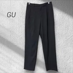 ジーユー☆タックテーパードパンツ　ブラック　黒　オフィス　Lサイズ