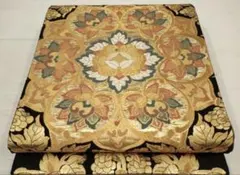 花柄本綾佐賀錦　伝統工芸品産業功労者岡野武一郎　六通柄袋帯　葡萄花唐草文金正絹